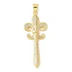 Brass Micro Pave Cubic Zirconia Pendants