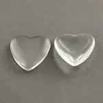Transparent Glass Heart Cabochons