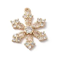 Brass Micro Pave Cubic Zirconia Pendants