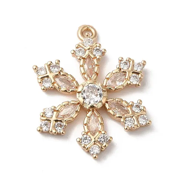 Brass Micro Pave Cubic Zirconia Pendants