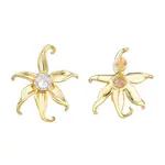 Cubic Zirconia Flower Stud Earrings