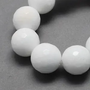 Natural White Jade Bead Strands