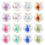64Pcs 8 Colors UV Plating Rainbow Iridescent Acrylic Beads