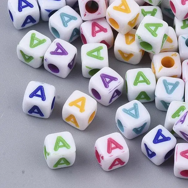 White Opaque Acrylic Beads