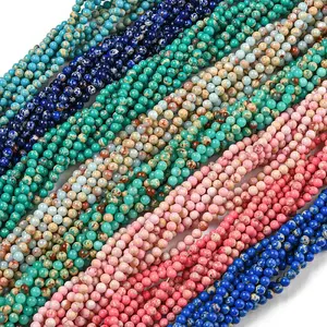 Synthetic Imperial Jasper Dyed Beads Strands