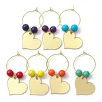 Heart Acrylic Wine Glass Charms