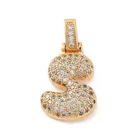 Brass Micro Pave Cubic Zirconia Pendants