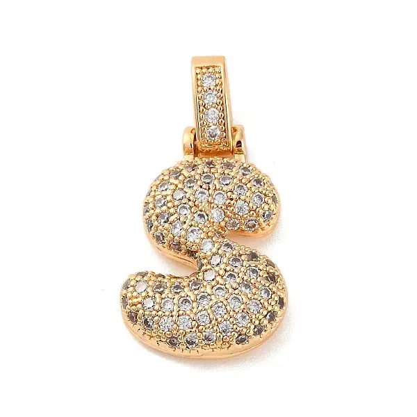 Brass Micro Pave Cubic Zirconia Pendants