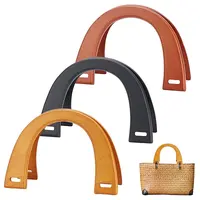 6Pcs 3 Style Wooden U-Shaped Bag Handles