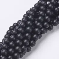 Natural Black Agate Beads Strands