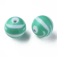 Opaque Striped Acrylic Beads