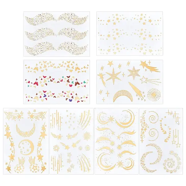 8 Sheets 8 Style Hot Stamping Freckles Body Art Face Tattoo Sticker