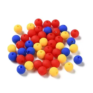 Rubberized Style Imitated Silicone Acrylic Beads