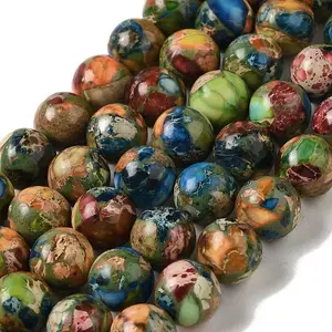 Dyed Natural Imperial Jasper Beads Strands
