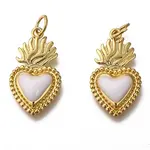 Golden Tone Brass Enamel Pendants