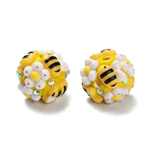 Polymer Clay Rhinestone Beads with Resin