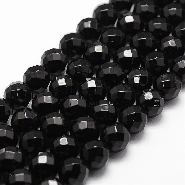 Natural Dyed & Heated Black Onyx Beads Strands