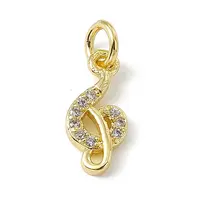 Brass Micro Pave Cubic Zirconia Charms