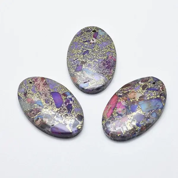 Natural Silver Line Regalite/Imperial Jasper/Sea Sediment Jasper Pendants