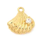 Brass Micro Pave Cubic Zirconia Charms