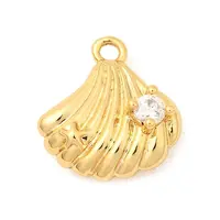 Brass Micro Pave Cubic Zirconia Charms
