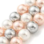 Electroplated Shell Pearl Beads Strands