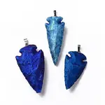Electroplated Quartz Crystal Pendants