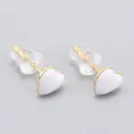 Brass Enamel Stud Earrings