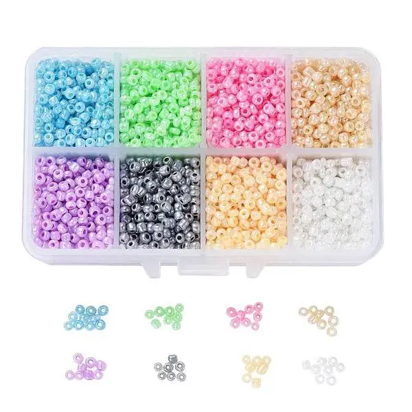 1 Box 8/0 Glass Seed Beads Round  Loose Spacer Beads