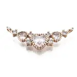 Brass Micro Pave Clear Cubic Zirconia Pendants Links