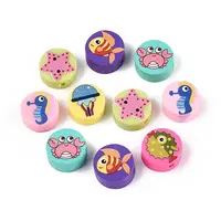 Printed Handmade Polymer Clay Beads