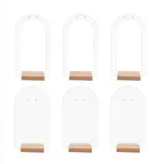 2 Styles Arch Acrylic Earring Jewelry Display Stands with Wooden Base