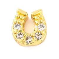 Rack Plating Brass Micro Pave Clear Cubic Zirconia Cabochons