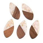 Transparent Resin and Walnut Wood Pendants