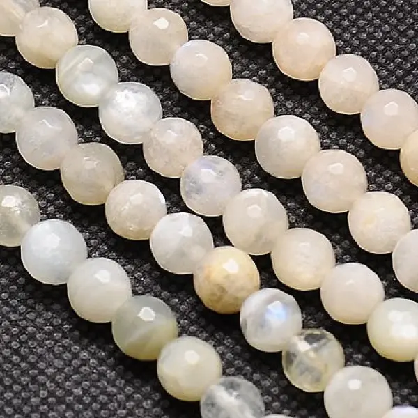 Natural White Moonstone Beads Strands