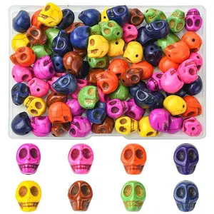 80Pcs 8 Colors Synthetic Turquoise Beads