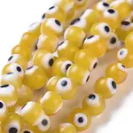 Handmade Evil Eye Lampwork Round Bead Strands