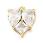 Brass Clear Cubic Zirconia Charms