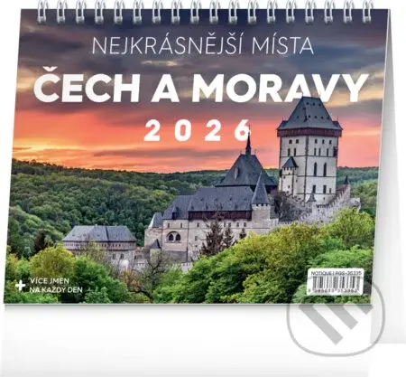 NOTIQUE Stolní kalendář Nejkrásnější místa Čech a Moravy 2026