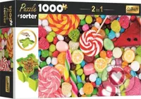 Puzzle s třídičem 2v1: Sladkosti - puzzle z kategorie Umělecké