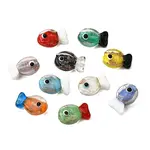 Handmade Gold Sand Lampwork Beads