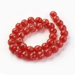 Handmade Gold Sand Lampwork Beads Strands