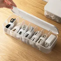 7 Grids ABS Plastic with PS Plastic USB Cable Organizer Storage Adjustable Dividers Boxes