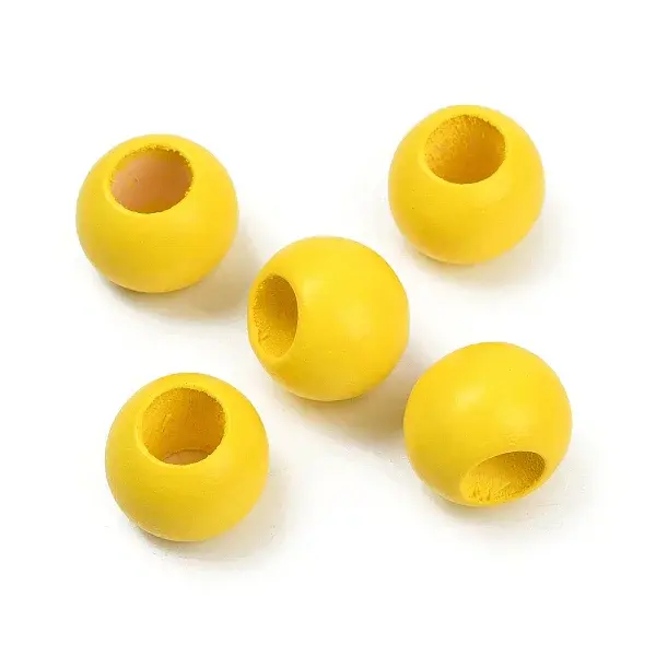 Spray Painted Wood Beads