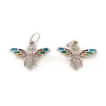 Brass Micro Pave Cubic Zirconia Pendants