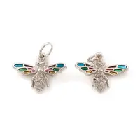 Brass Micro Pave Cubic Zirconia Pendants