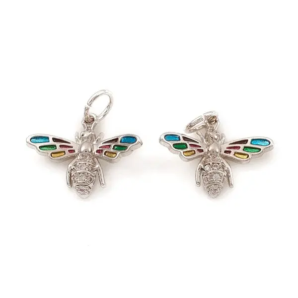 Brass Micro Pave Cubic Zirconia Pendants