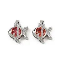 Brass Micro Pave Cubic Zirconia Pendants