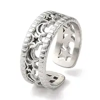 304 Stainless Steel Open Cuff Ring for Women