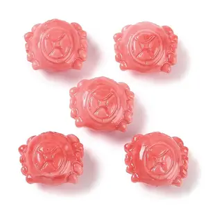 Synthetic Shell Dyed Carved Beads